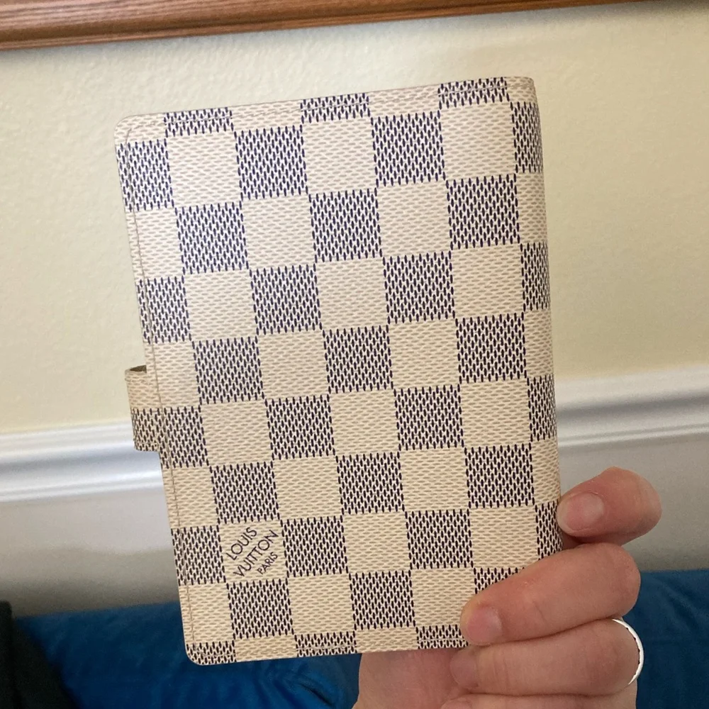 LOUIS VUITTON DAMIER AZUR PM AGENDA BOOKLET W/ BOX